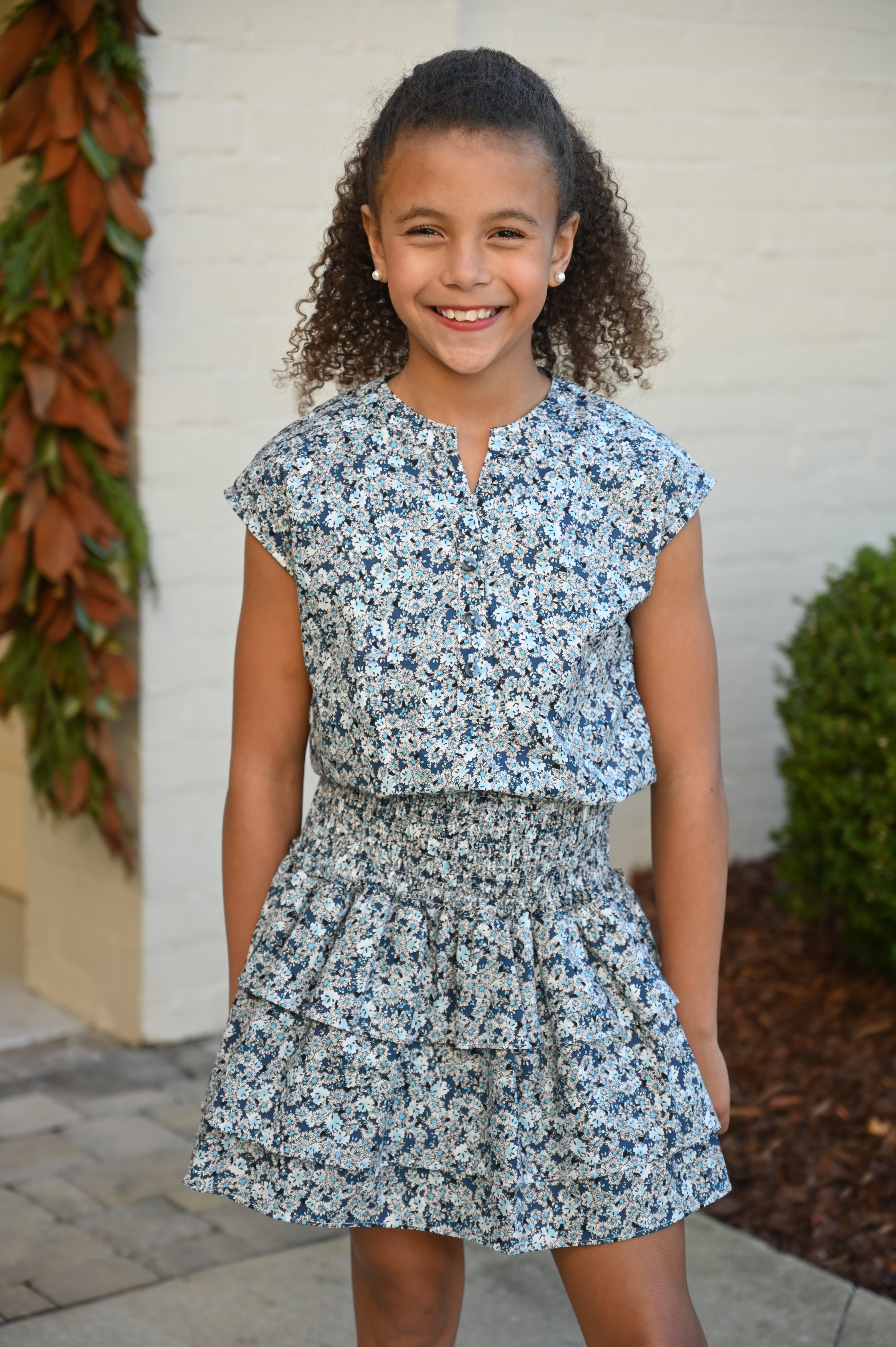 Drew Dress Blue Floral