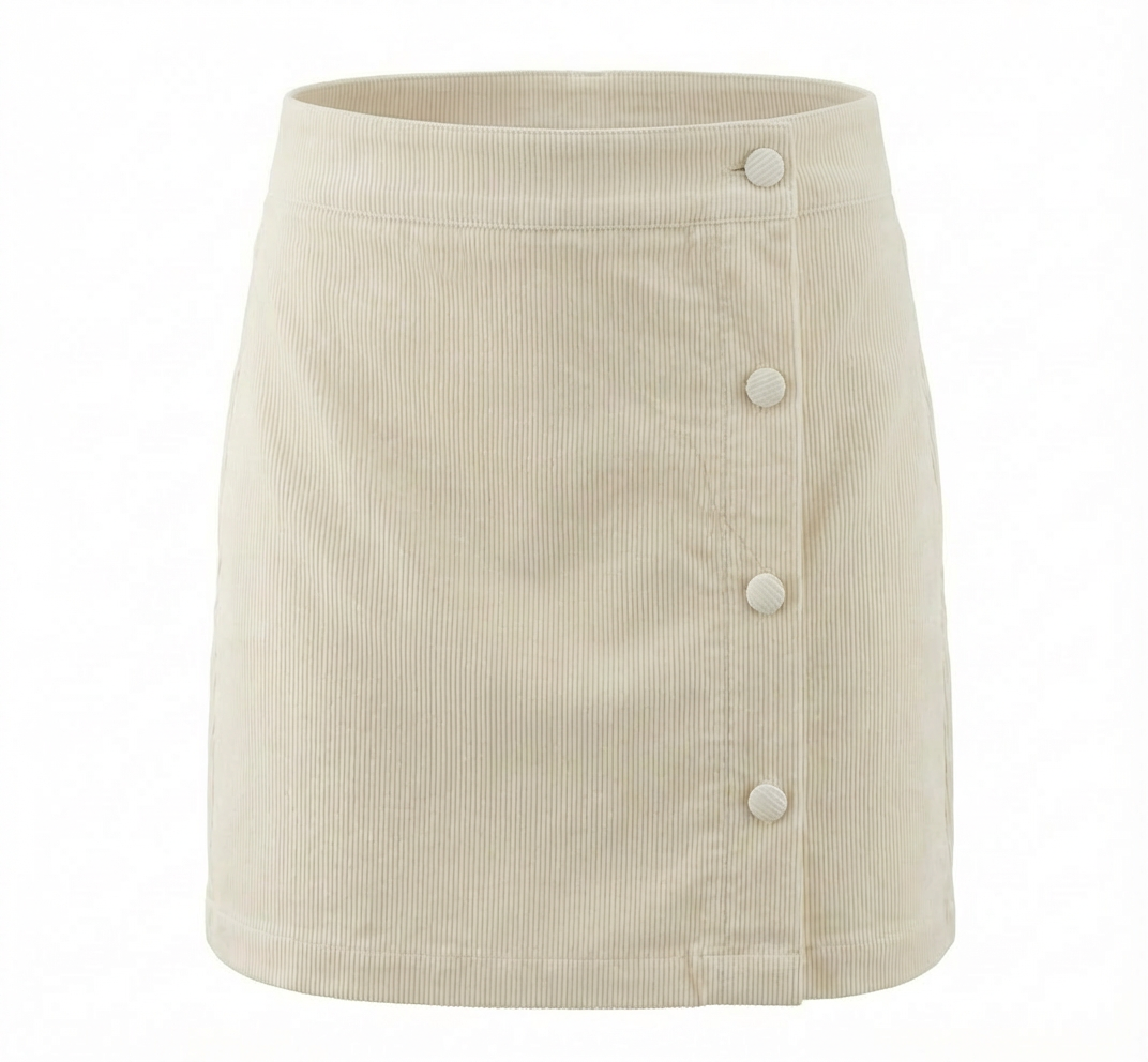 Reese Skirt Winter White Corduroy
