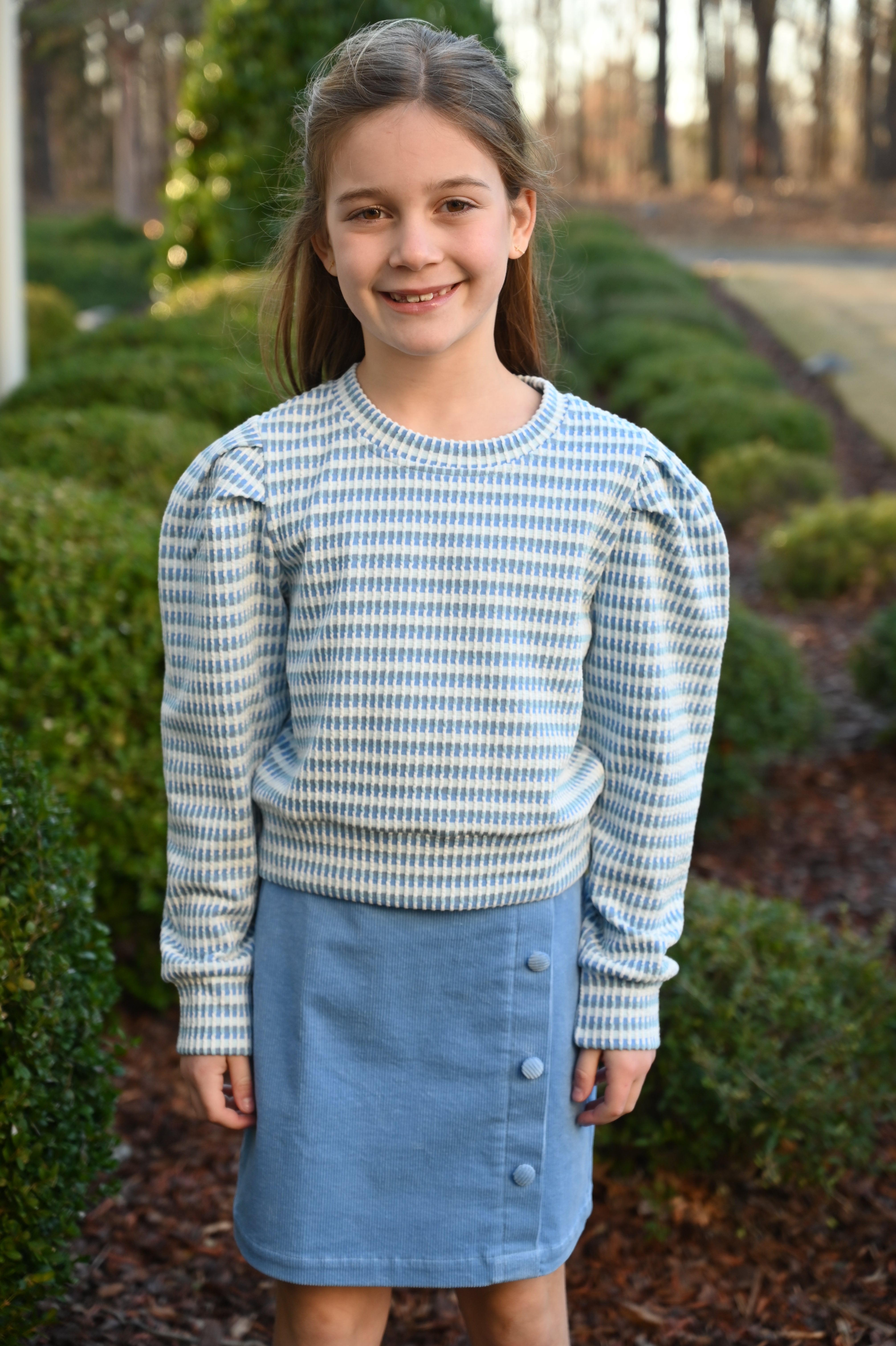 Reese Skirt Glacier Blue Corduroy