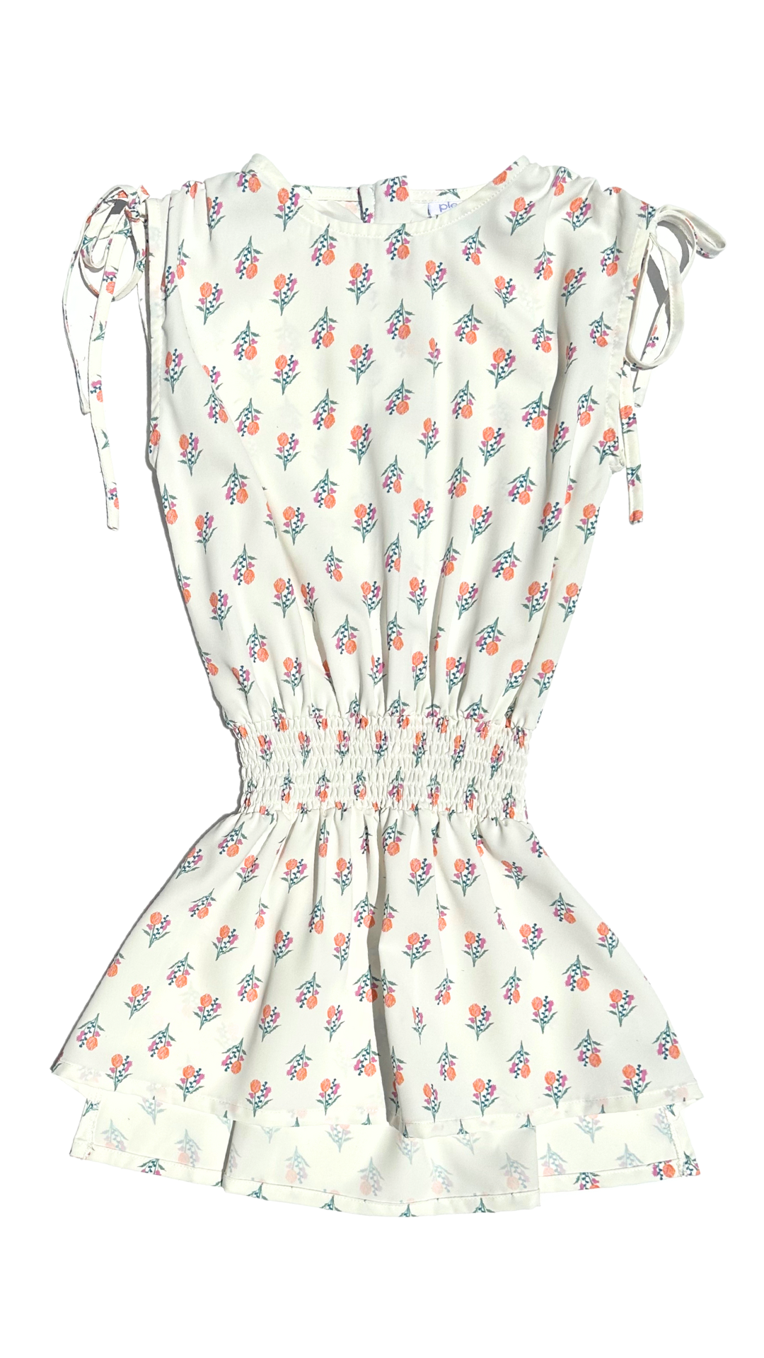 Helen Dress White Block Print