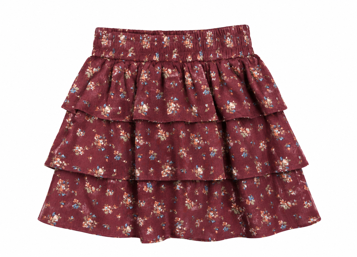 Abby Skort Burgundy Vintage Floral