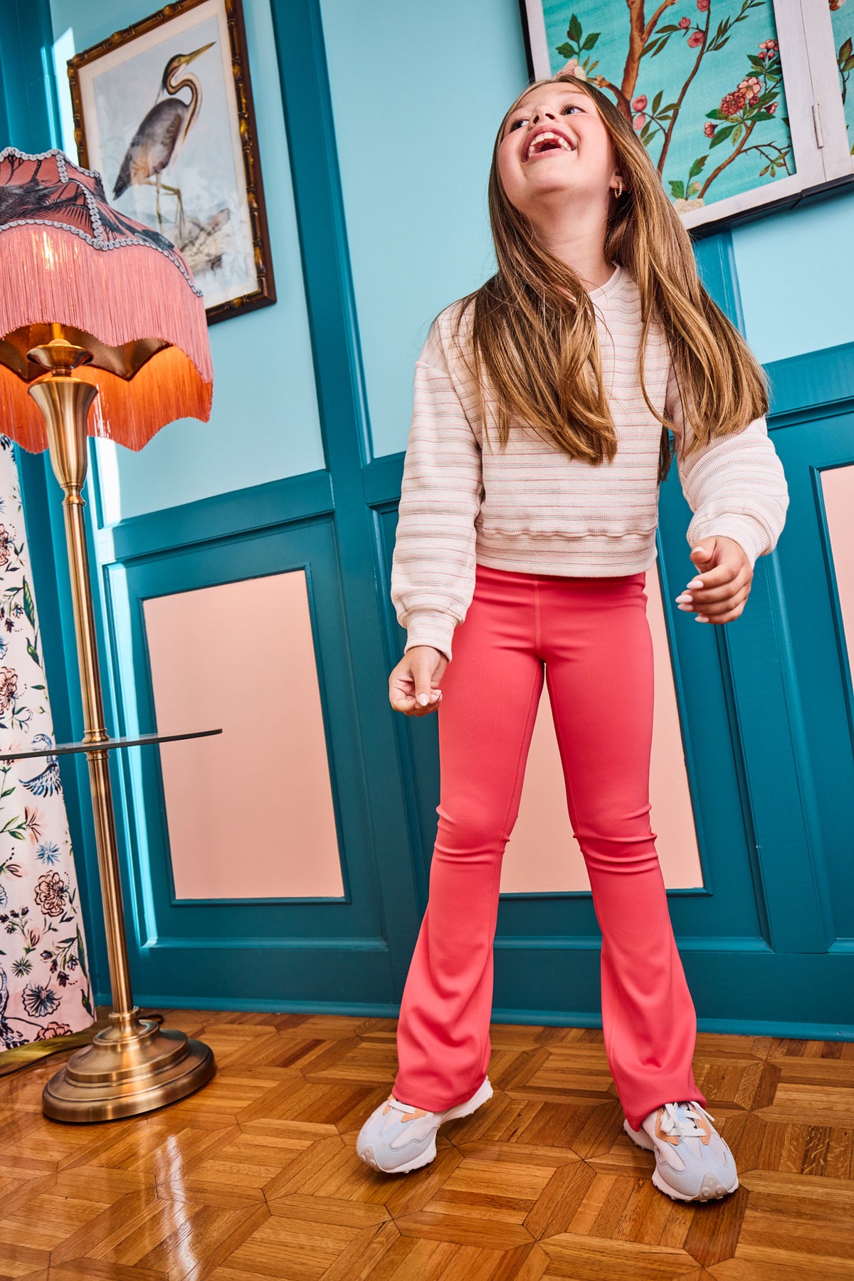 Florie Flare Leggings Coral