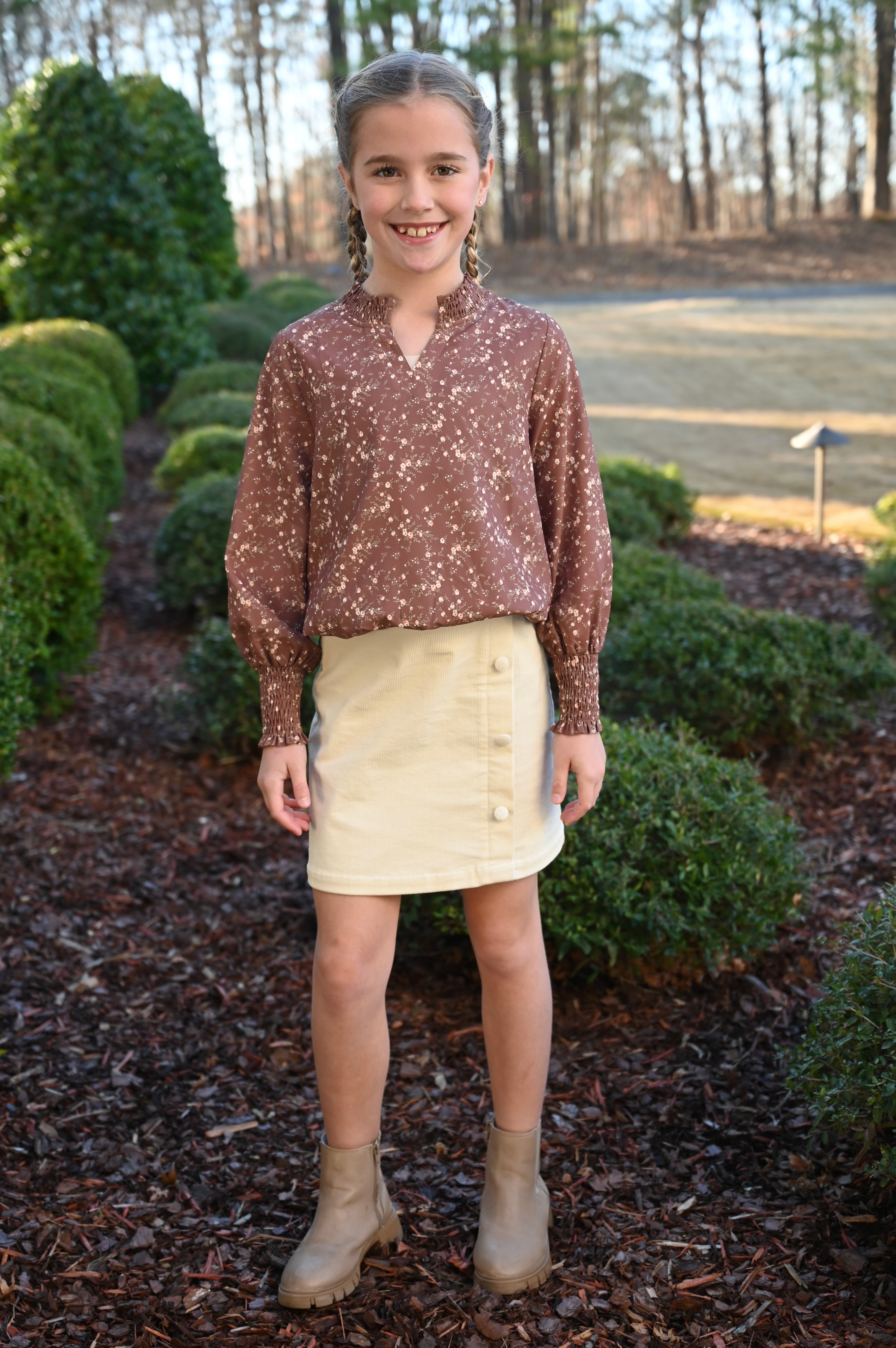 Reese Skirt Winter White Corduroy