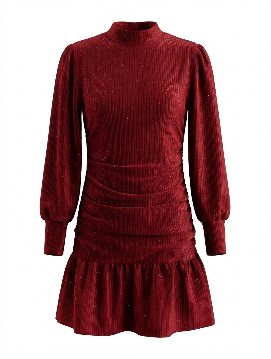 Serena Dress Red Velour