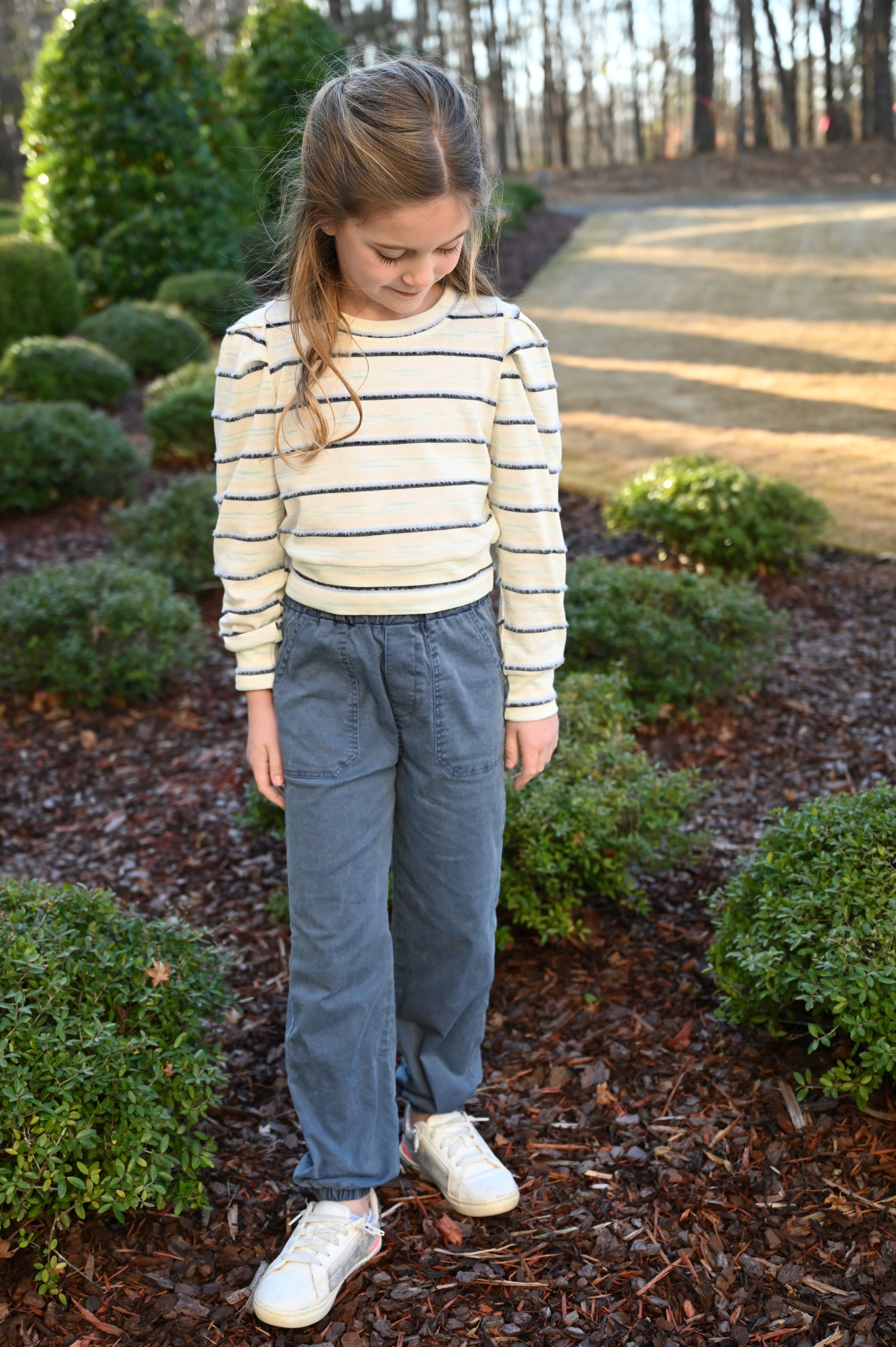 Peyton Top Periwinkle Stripe