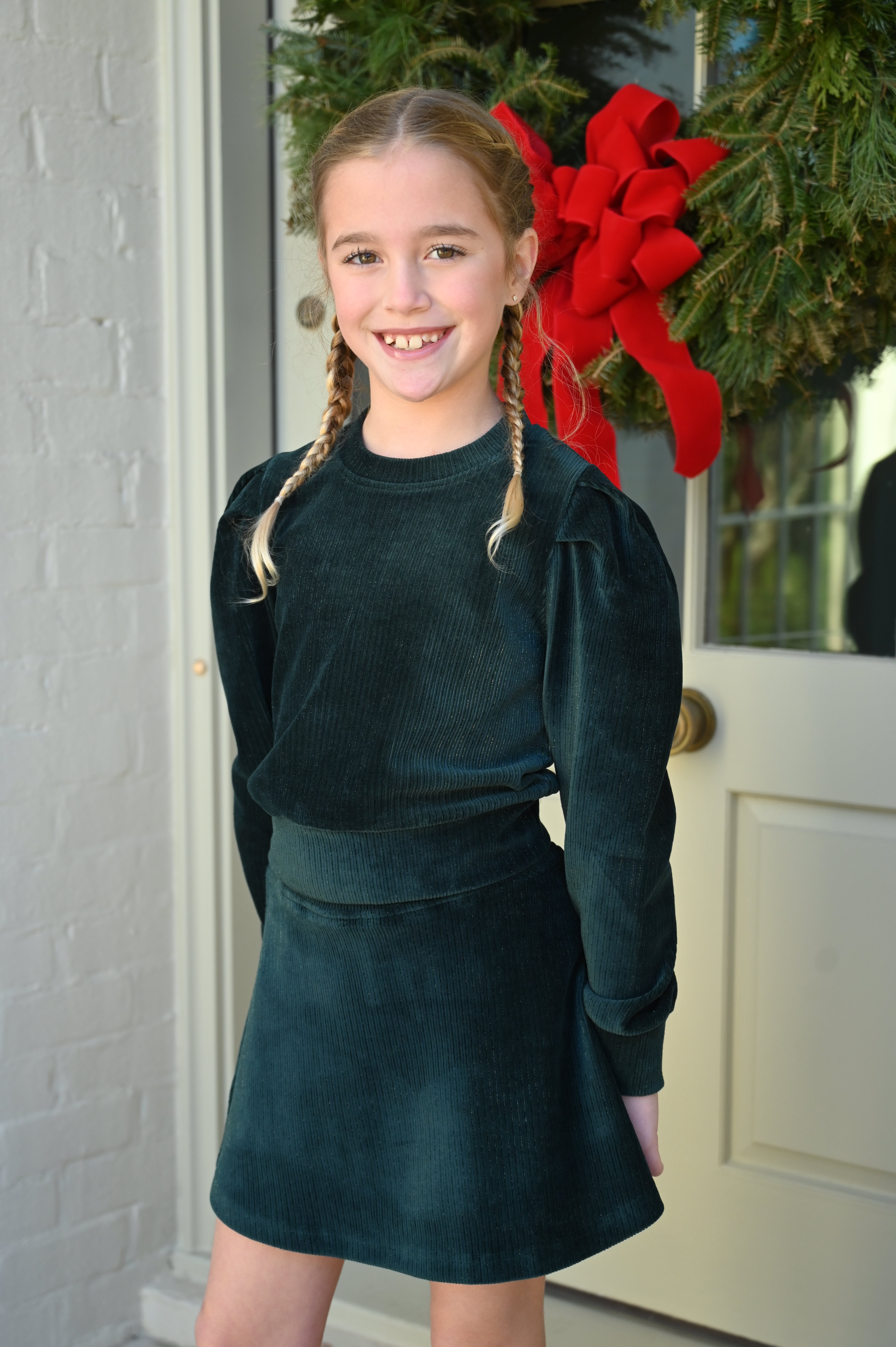 Peyton Top Dark Green Velour