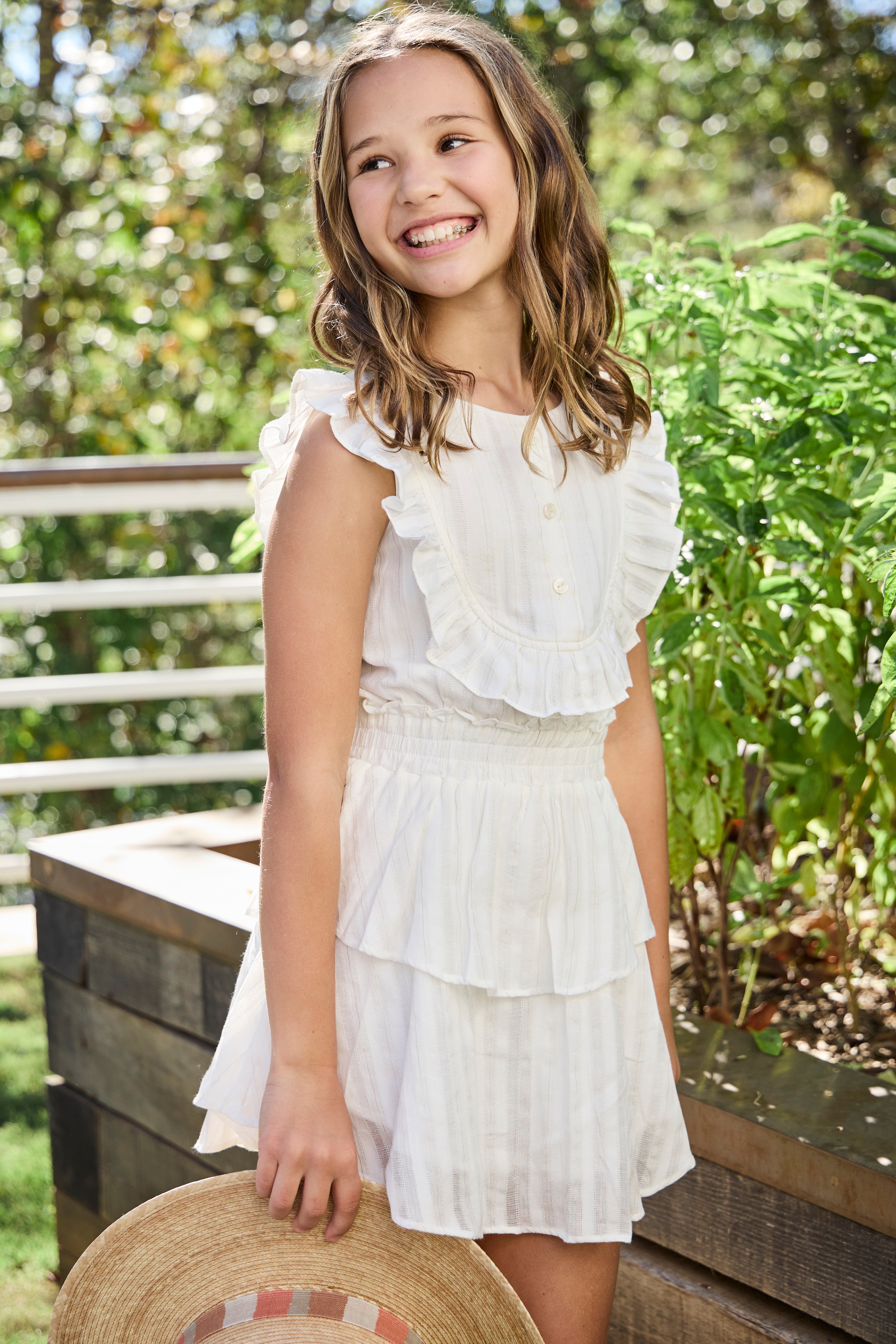 Jane Dress White/Gold