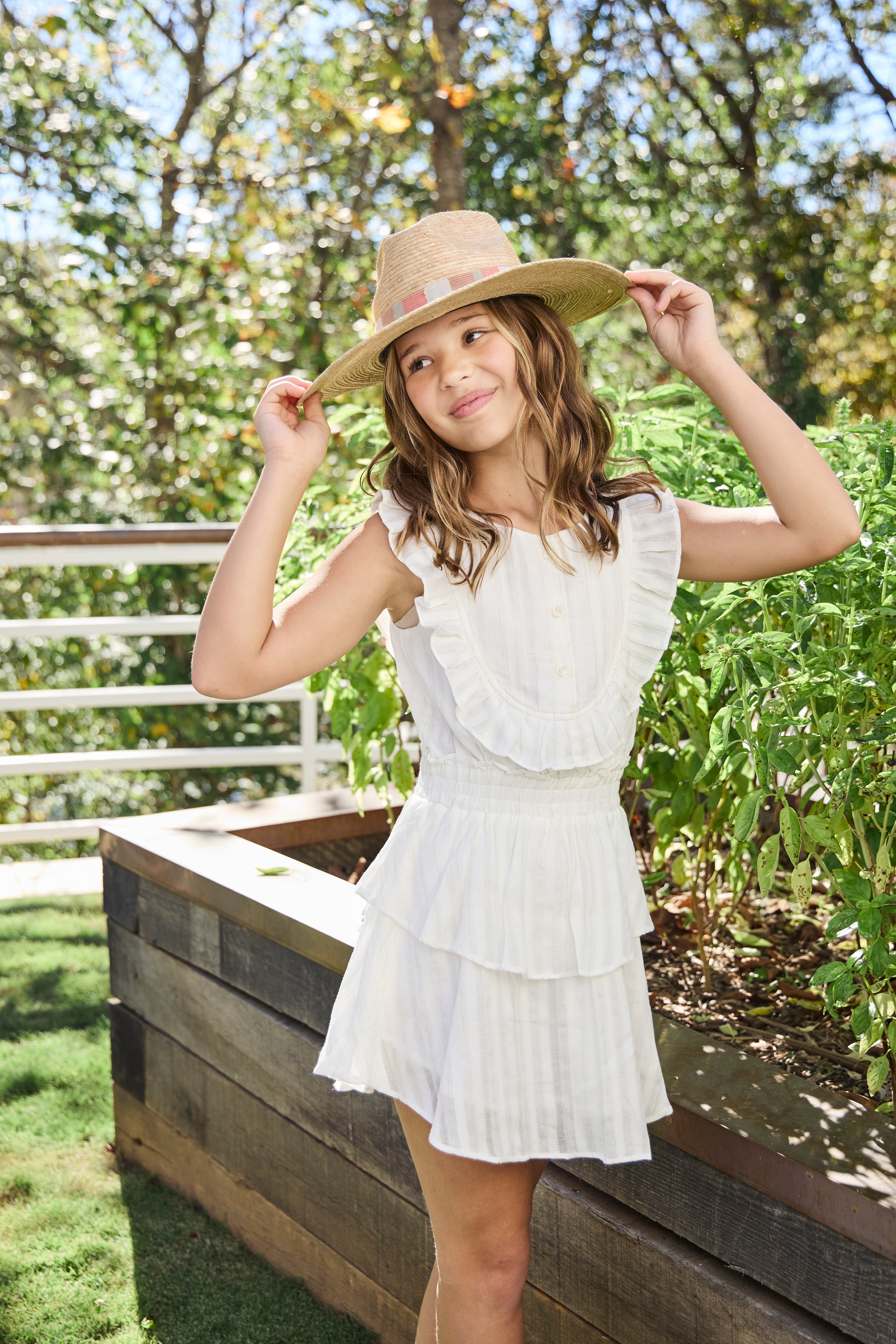 Jane Dress White/Gold