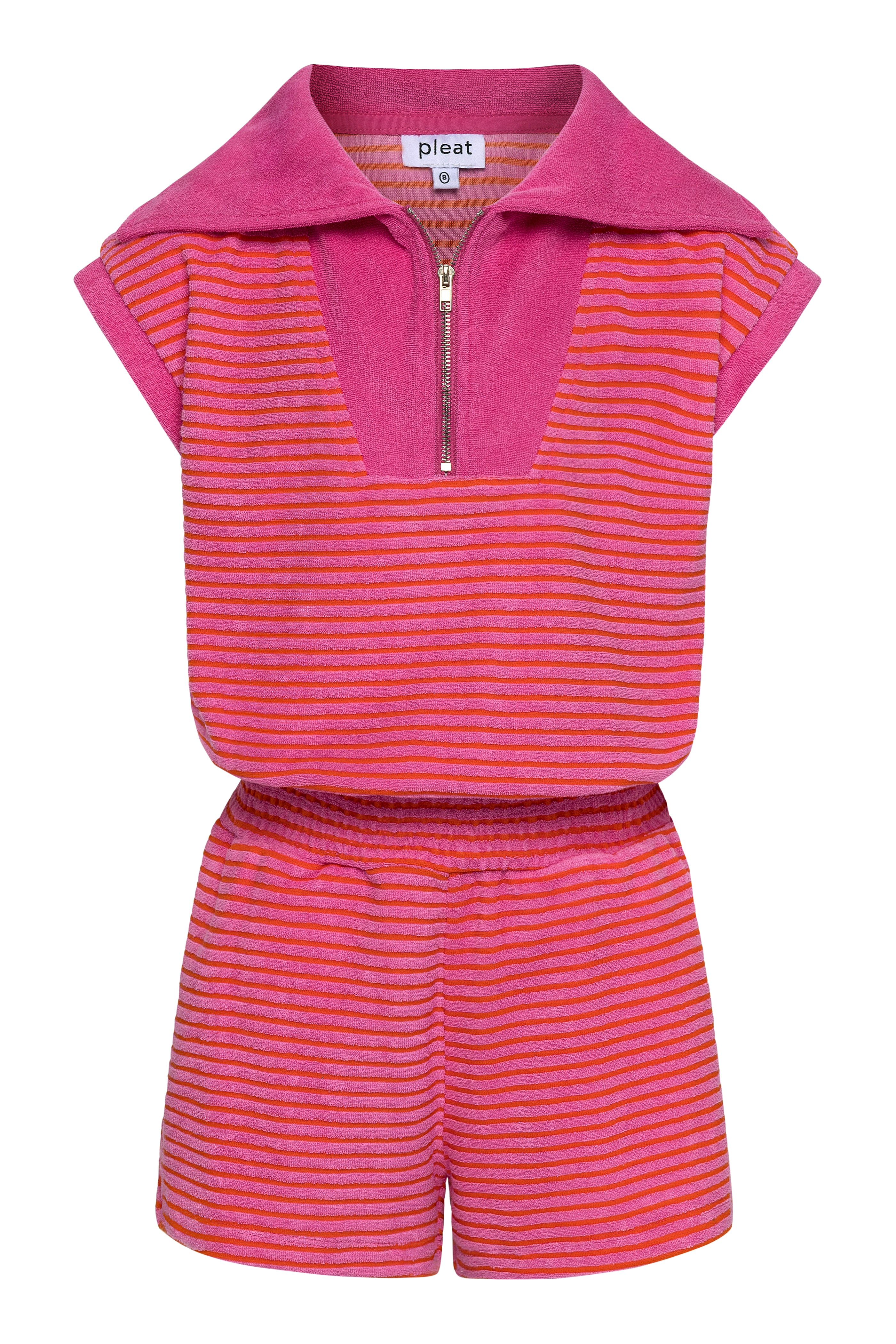 Wynne Romper Pink/Orange French Terry