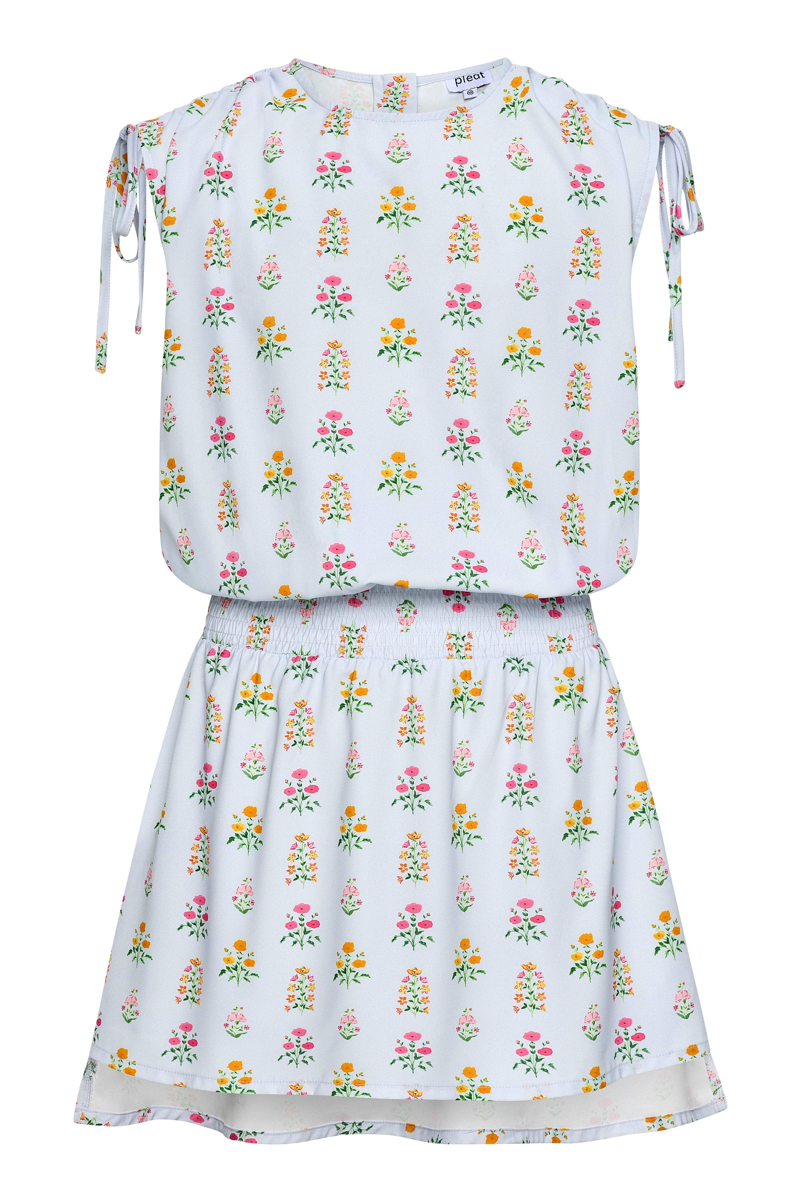 Helen Dress Blue Floral Block Print