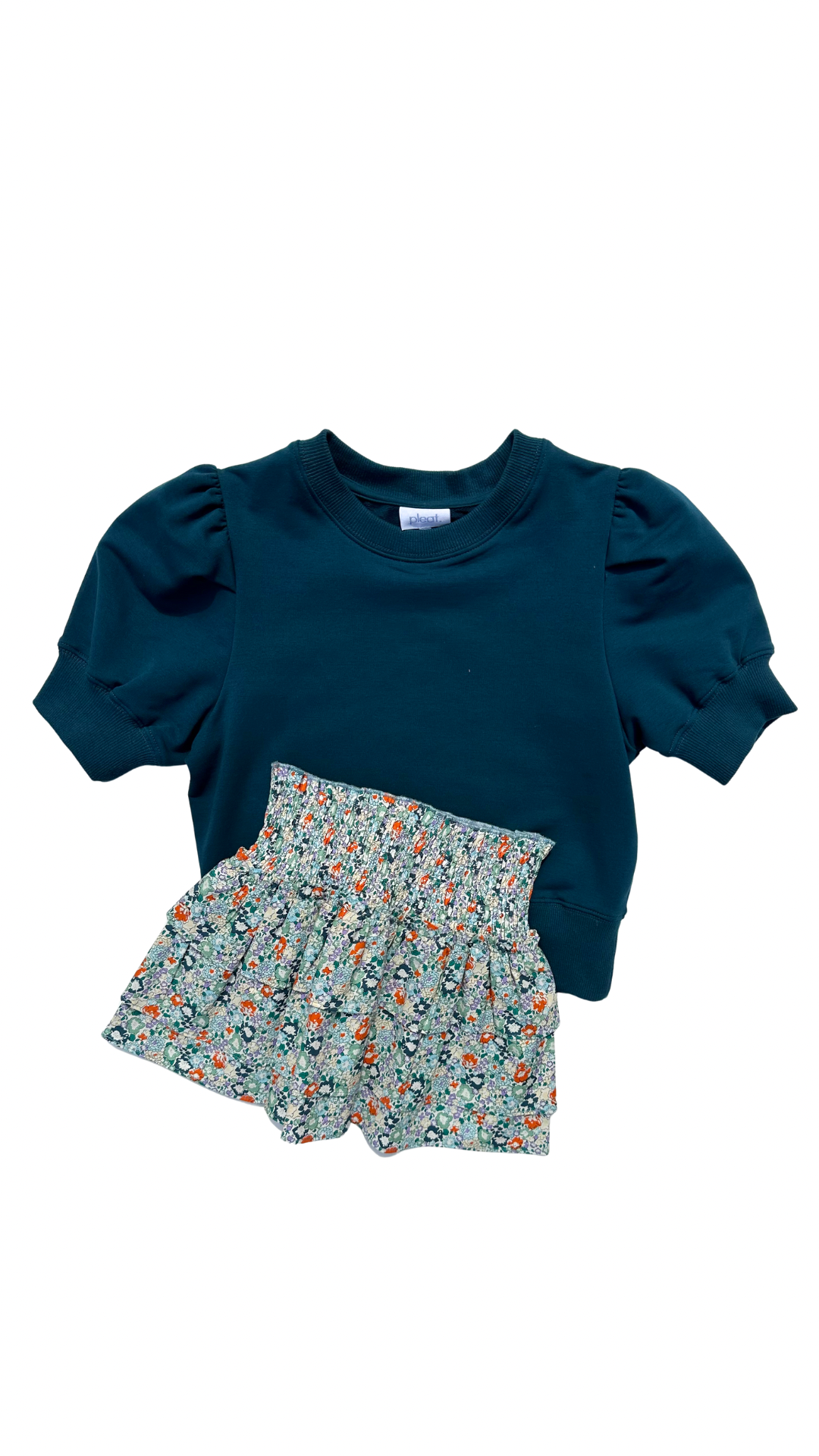 Sally Skirt Teal Floral