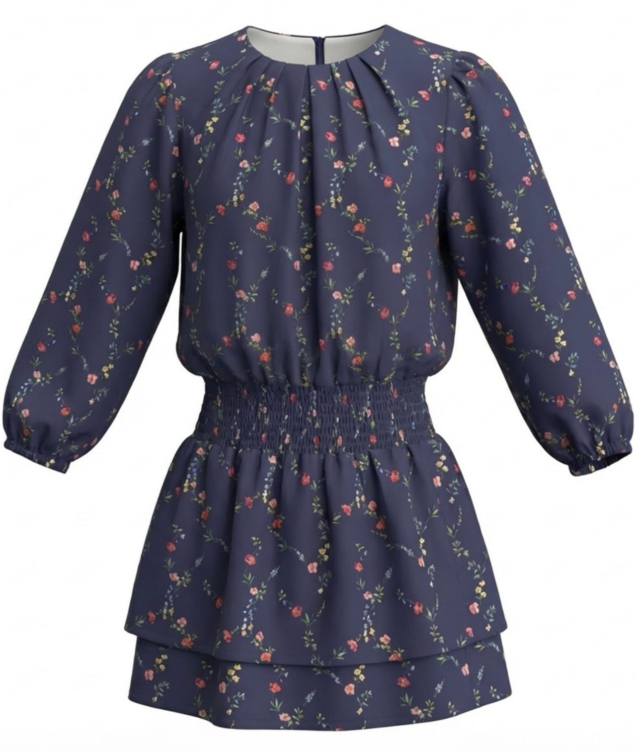 Ruby Dress Navy Vine
