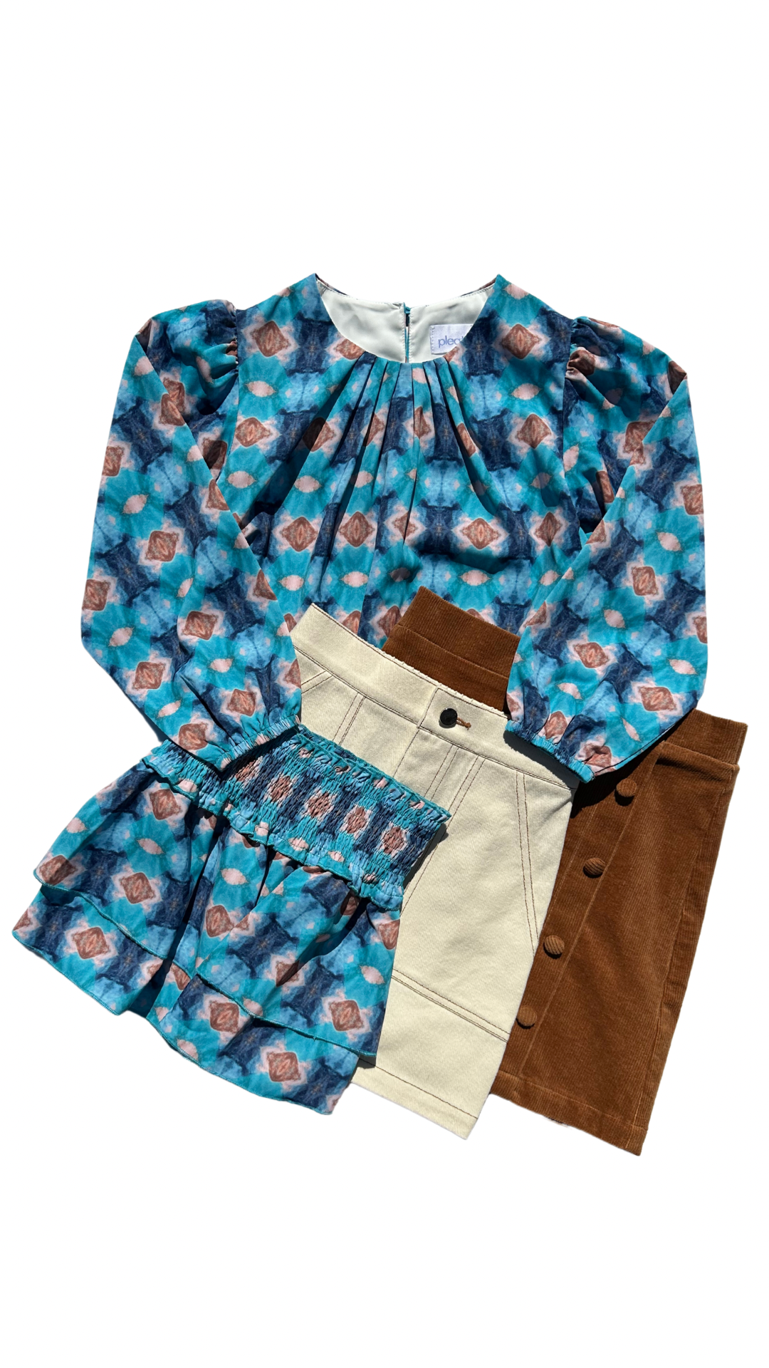 Scottie Skirt Blue/Brown