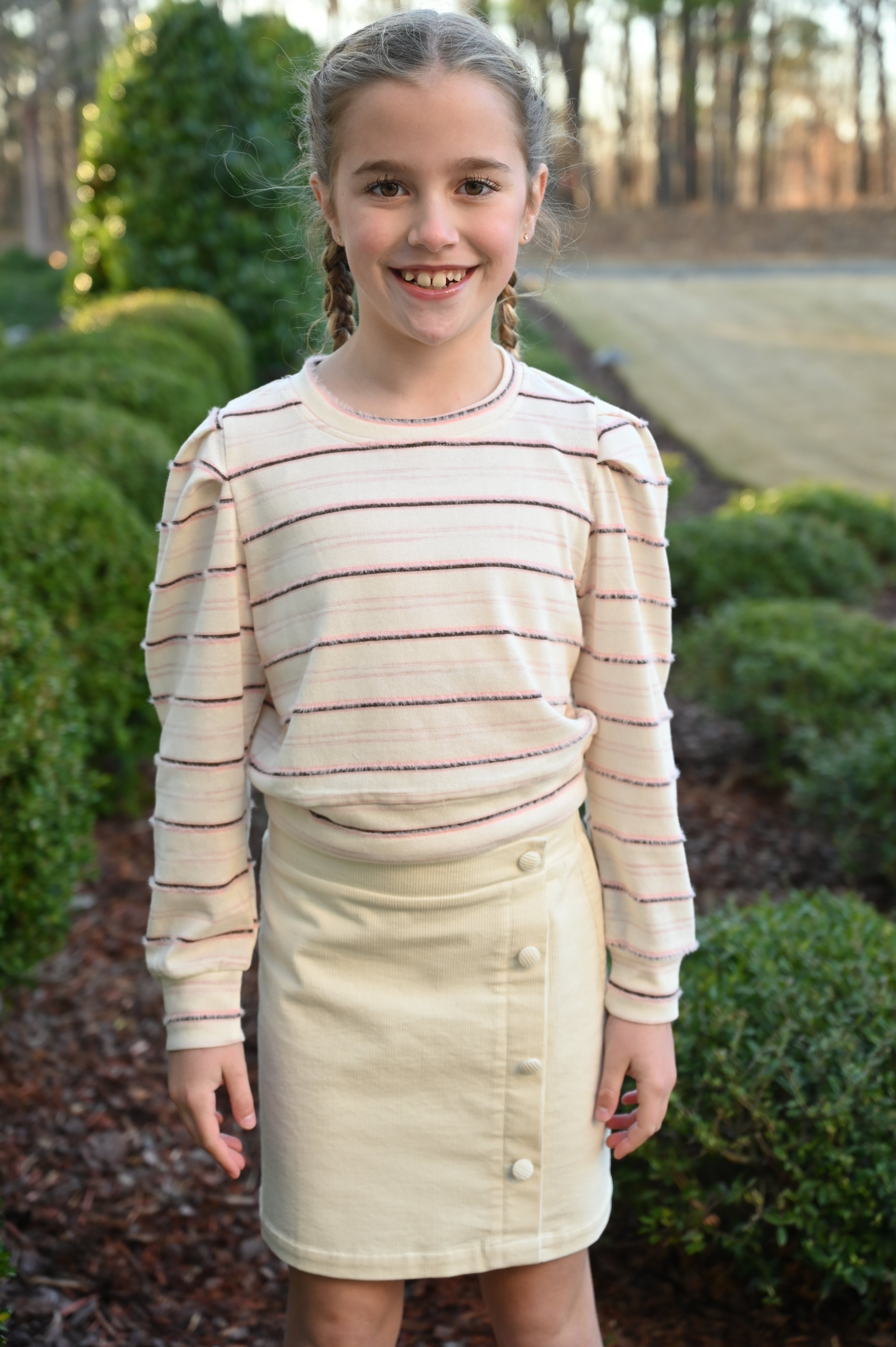 Reese Skirt Winter White Corduroy