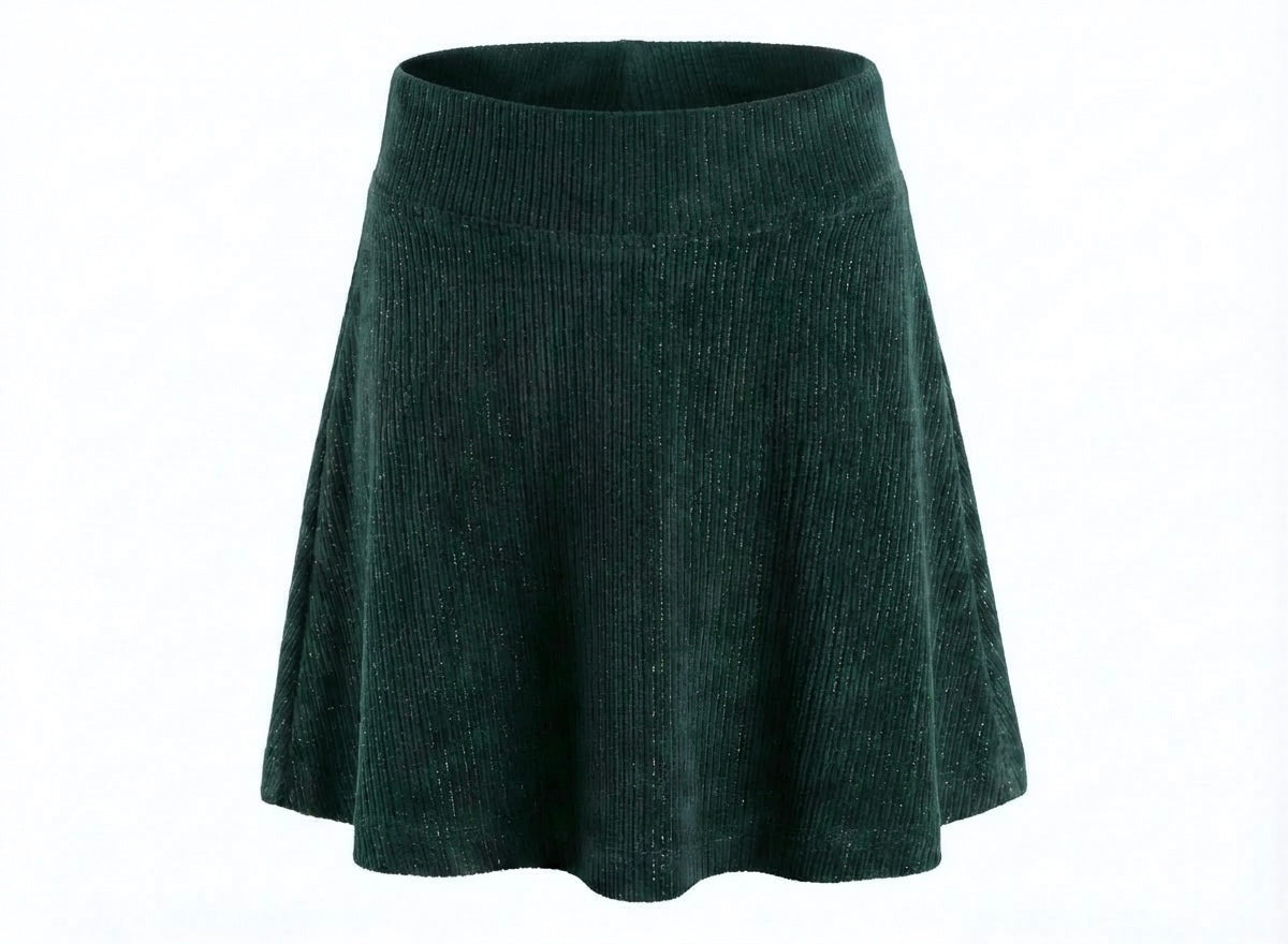 Libba Skirt Dark Green Velour