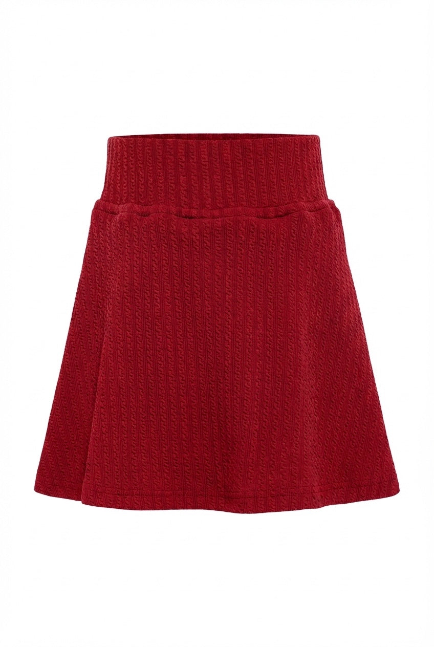 Libba Skirt Textured Red