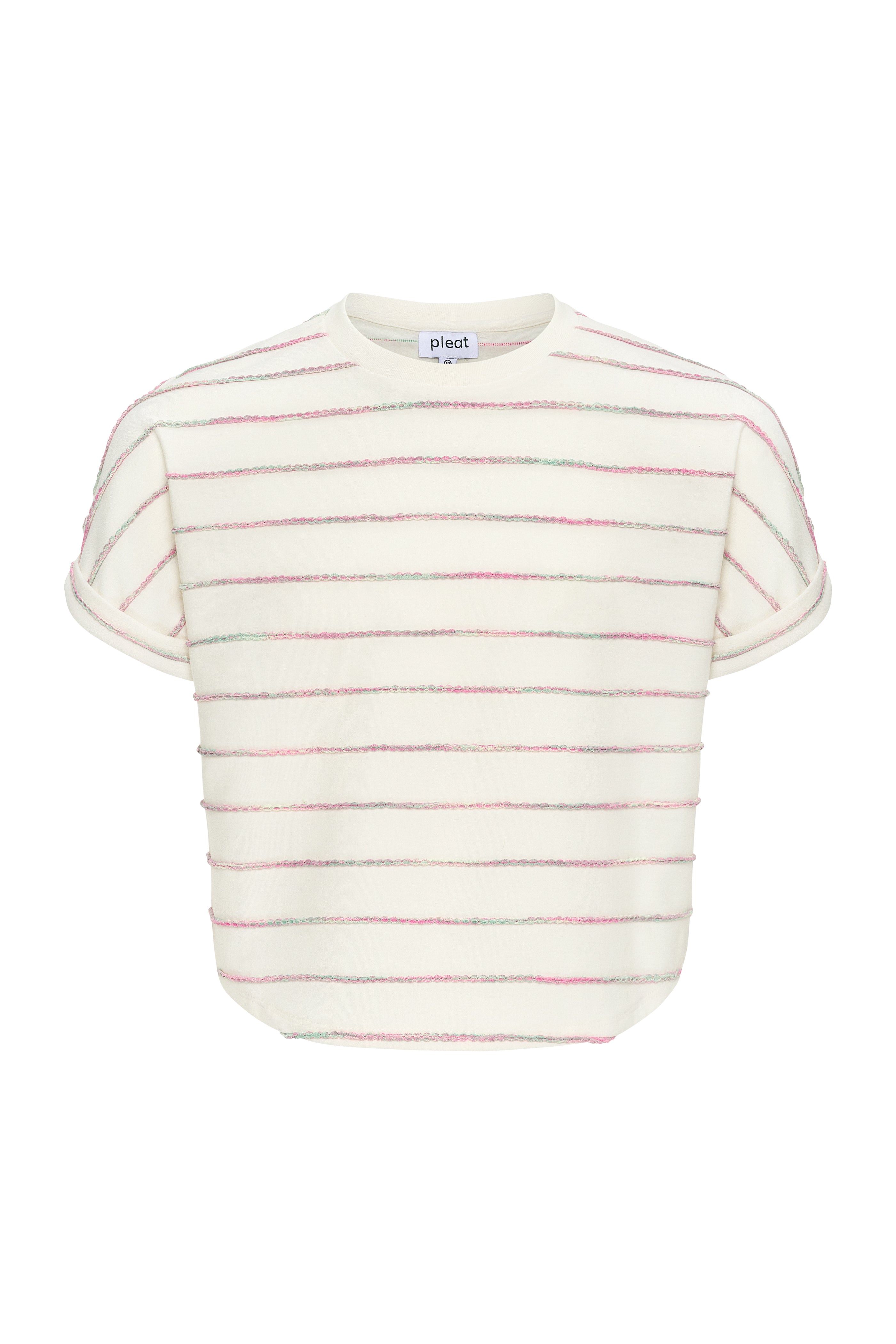Fran Top Green/Pink Stripe