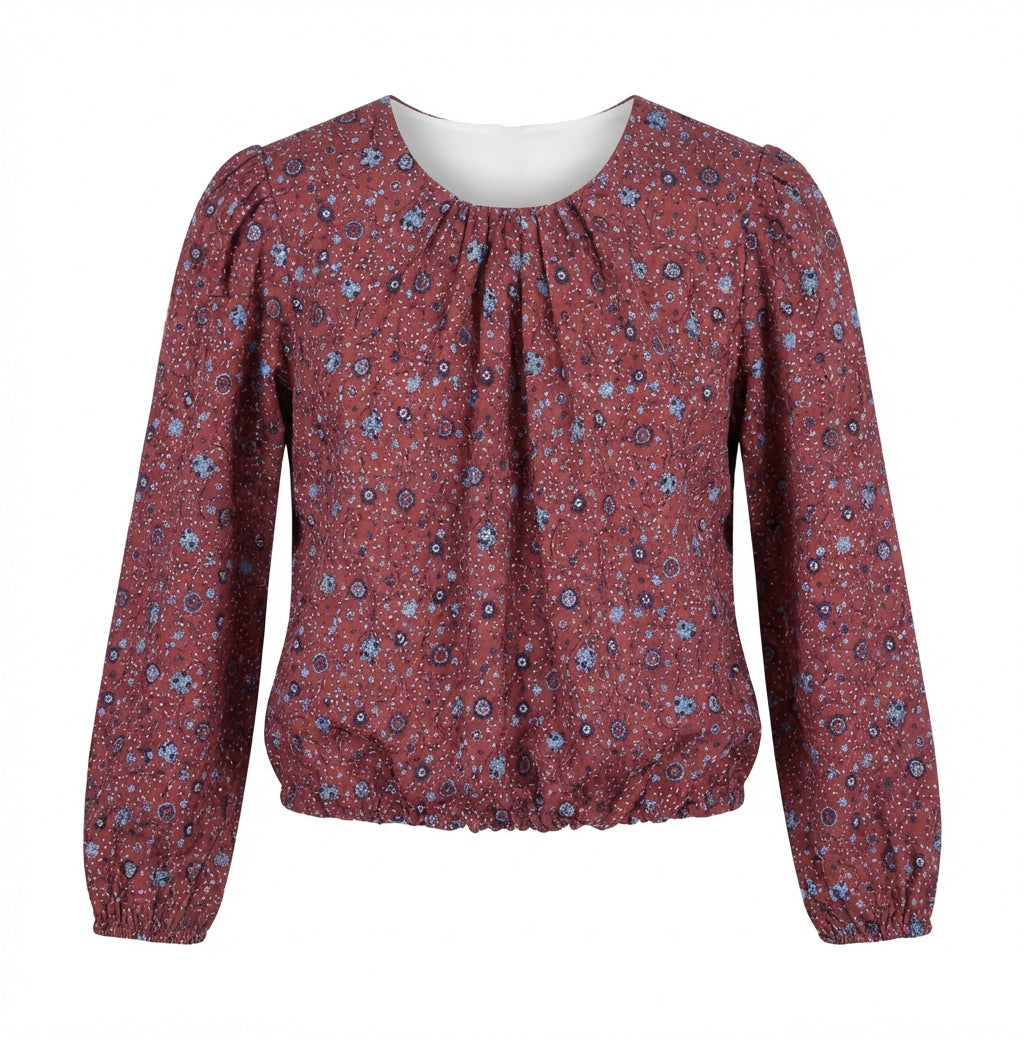 Wren Top Amber Floral
