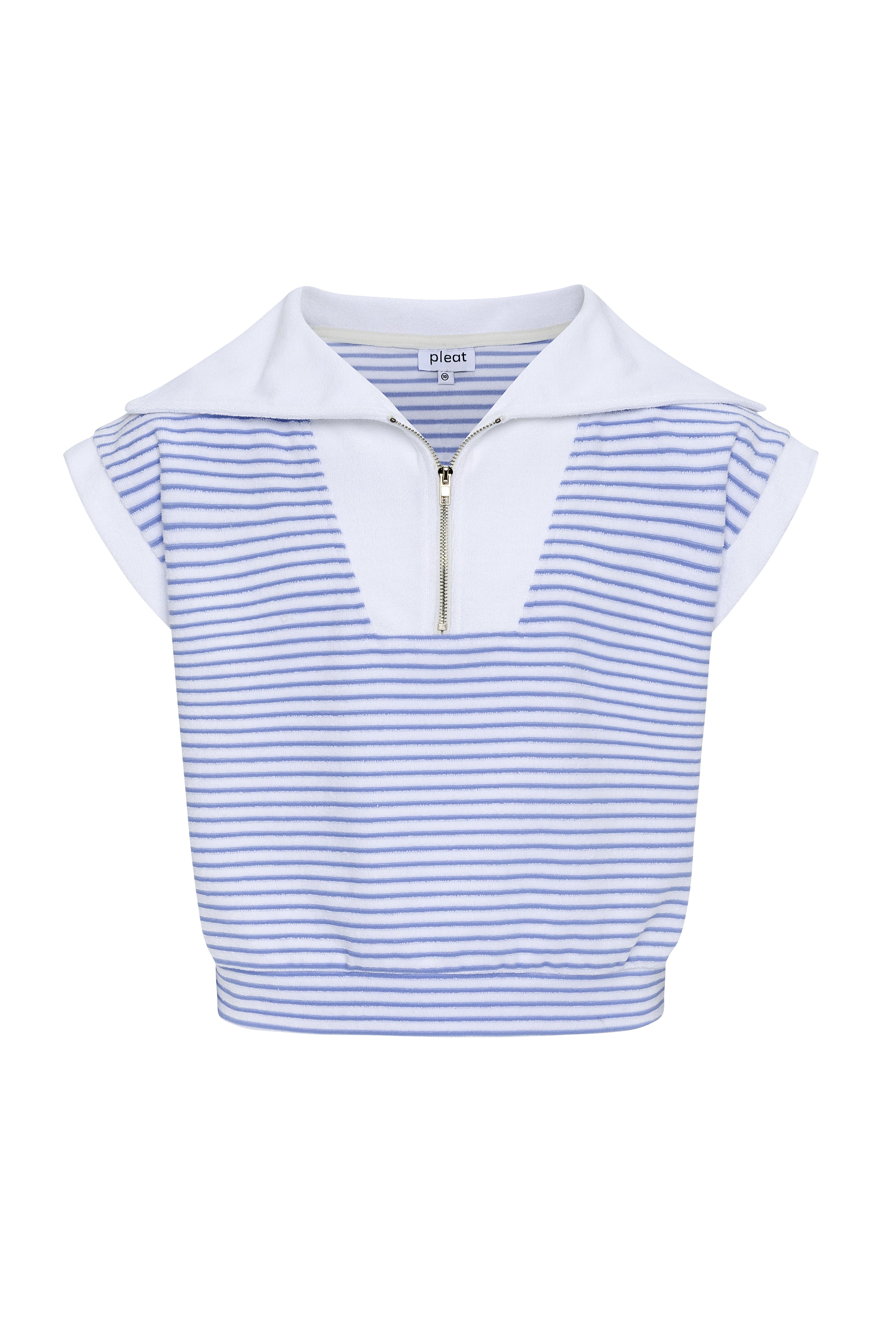 Callie Top Blue/White French Terry