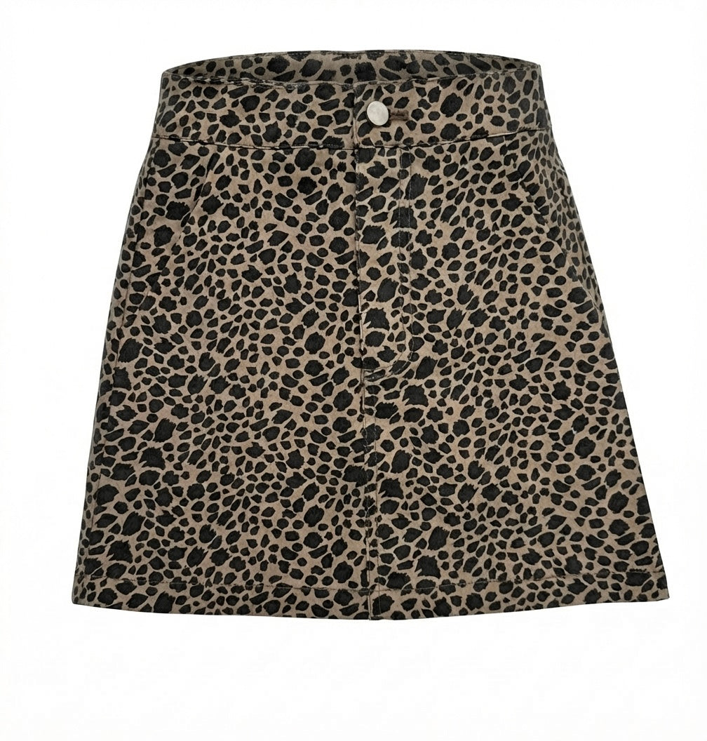 Kate Skirt Tan Leopard