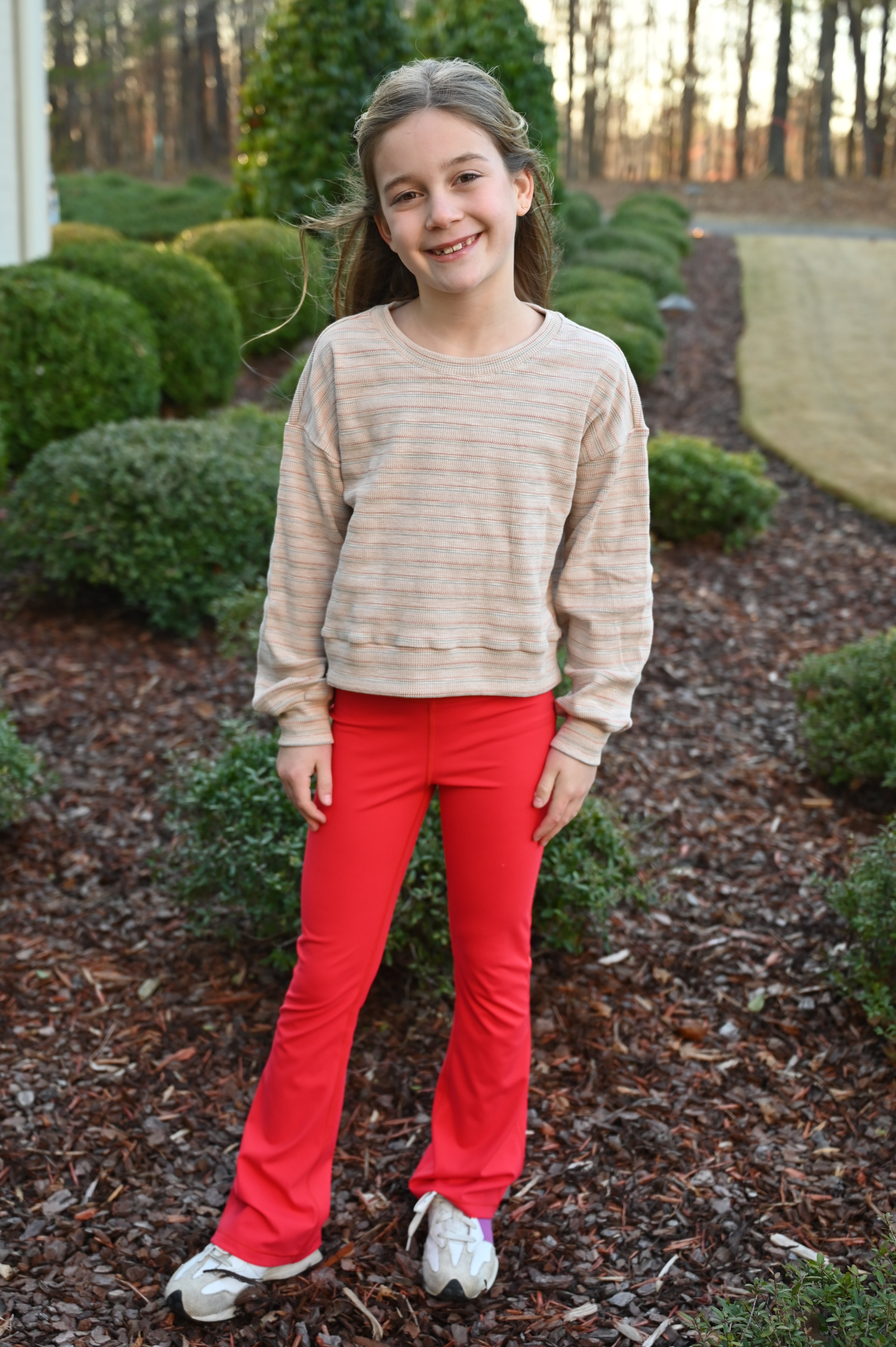 Florie Flare Leggings Red