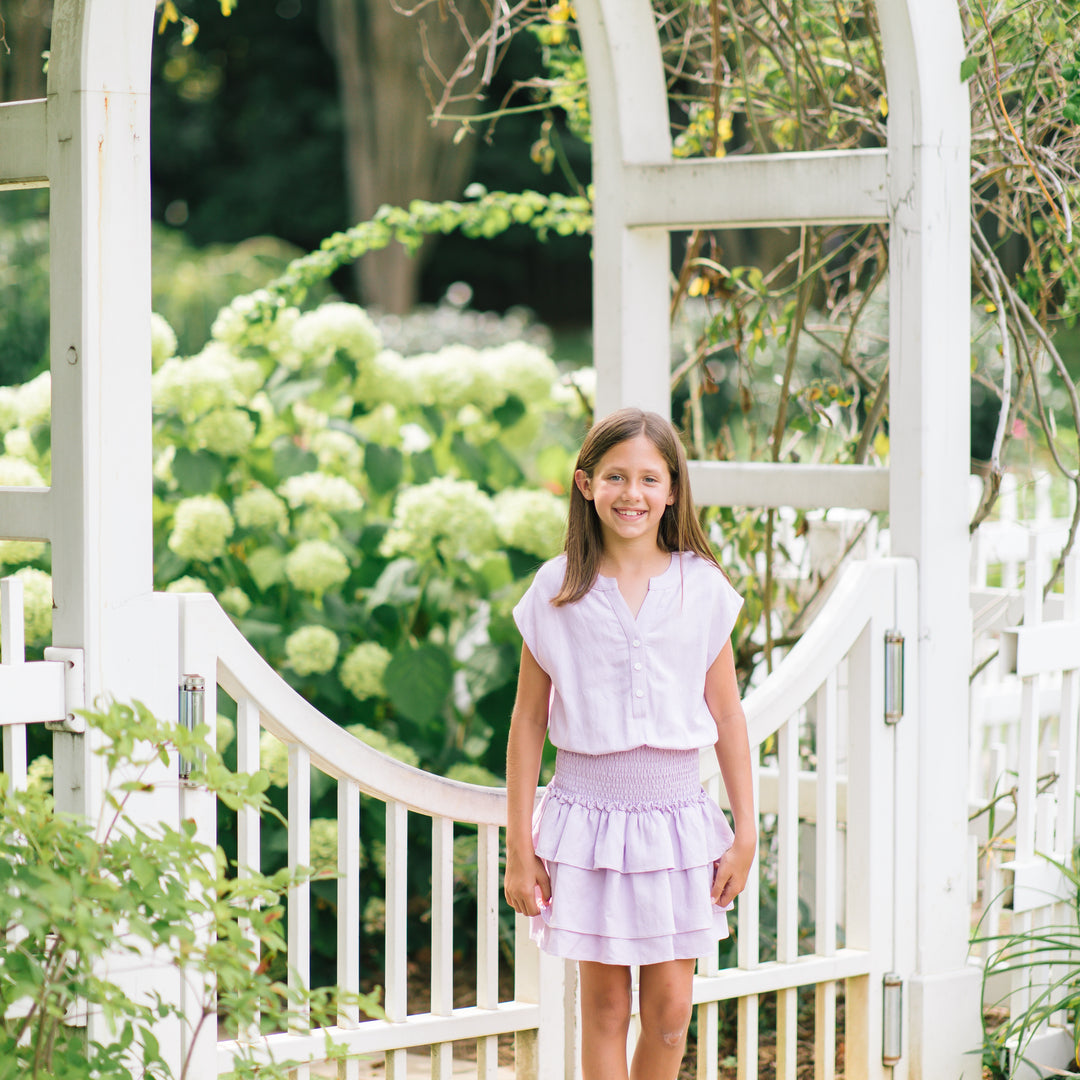 Drew Dress Lilac Linen